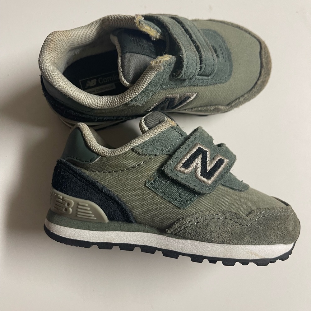 Childrens Little Kids New Balance 515 Olive green Casual Shoes Sneakers